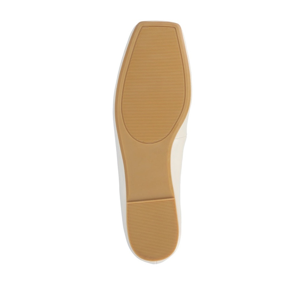 Journee Collection Ivory Square Buckle Ballet Flats - Picture 8 of 8